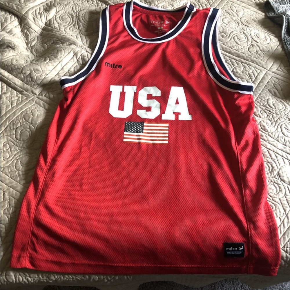 Mitre Red USA Tank Top for Men